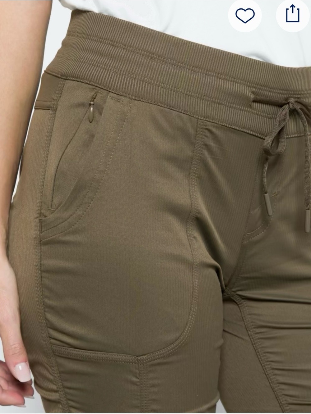 The North Face Olive Crop Drawstring Pants - Picture 4 of 5